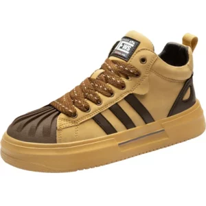 New Mid Top Men's Shoes Spring and Autumn Comfort High Top Board Shoes Thick Sole Men's Sports Shoes - Image 5