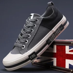 Brand Men Canvas Shoes Breathable Outdoor Mens Casual Shoes Comfortable Spring Autumn Cloth Flat Shoes Black Walking Sneakers - Image 4
