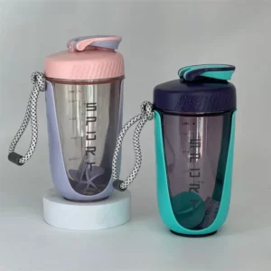 600ML Blender Shaker Bottle with Plastic Whisk Ball BPA Free Plastic Protein Shakes Leakproof for Powder Workout Gym Sport - Image 3