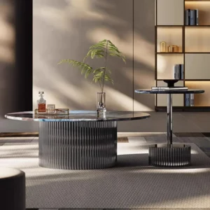 Homepage Marble Stone Coffee Table Italian Apartment Nordic Industrial Side Table Luxury Suite Stolik Kawowy Living Room - Image 4