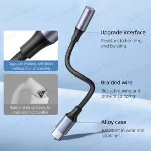Original Usb Type C To 3.5mm Aux Adapter Type-c 3.5 Jack Audio Cable For Samsung Galaxy S23 S22 S21 Ultra S20 Note 20 10 Plus Tab - Image 3