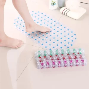 Hot PVC Anti-skid Bath Mats Soft Anti-slip Shower Mat Massage Mat with Suction Cup Non-slip Bathtu Bath Mat Bathroom Accessories - Image 2