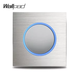Wall Switch 16A Matte Aluminium Plate Light Switch Black Silver Gold Brown, Circle LED Indicator L6 Round Button 110-250V - Image 5