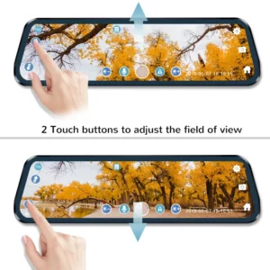 E-ACE 2.5K Mirror Camera For Car Touch Screen Video Recorder Rearview Mirror Dashcam 1440P GPS Wifi 24H Parking DVR Black Box - Image 3