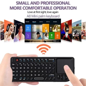 A8 Mini Wireless Keyboard 2.4G 7 Color Backlit 3 in1 Handheld Keyboard with Touchpad Air Mouse for Android TV Box PC Tablet - Image 4