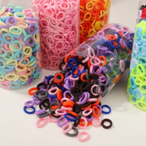 20/50/100PCS Colorful Basic Nylon Ealstic Hair Ties for Girls Ponytail Hold Scrunchie Rubber Band Kids Basic Hair Accessories - Image 6