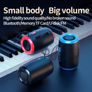 Portable Bluetooth Speaker Outdoor Waterproof Wireless TWS Radio Column Box Speaker Support TF card Stereo 3D Hi-Fi Music Player - Image 3