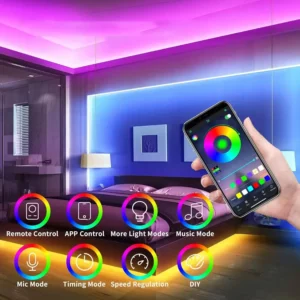 RGB Neon LED Strip 1/2/3/5M IP65 Waterproof DIY USB Neon Strip Tuya App Remote Control Flexible Ribbon for Home Decor Lighting - Image 3
