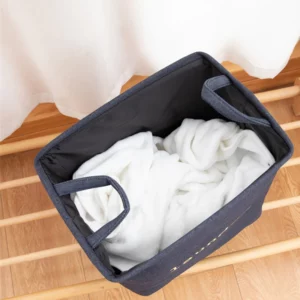 Jute Cloth Art Dirty Clothes Collection Basket Light Luxury Home Bathroom Foldable Laundry Basket Large Capacity Storage - Image 2
