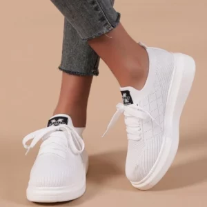 Women's Shoes 2022 New Spring and Autumn Sports Shoes Low Heel Platform Shoes Mesh Breathable Casual Shoes Light Walking Shoes - Image 2