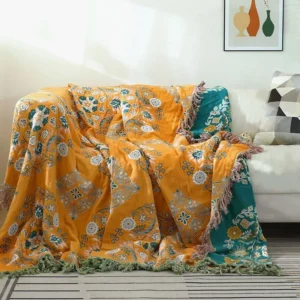 New Bohemia Boho Cotton Blanket for Couch Sofa Cover All Season Decorative Dust Towel Bedspread Office Car Bed Sumikko Gurashi - Image 2