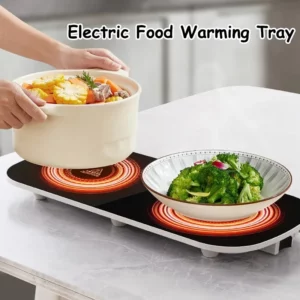 Electric Food Warming Tray Food Warming Tray Long Lasting Warming Plates Fast Heating Food Warmer Tray for Home Dinner Plate - Image 2