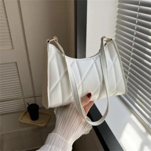 Black PU Leather Shoulder Bag Retro Solid Color Casual Female Hobos Handbags Women's Fashion Handbags Shopper Clutch Purse - Image 6