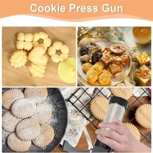 Stainless Steel Cake Cream Decorating Gun Set Cookie Making Machine Nozzles Mold Pastry Syringe Extruder Kitchen Baking Tools - Image 3
