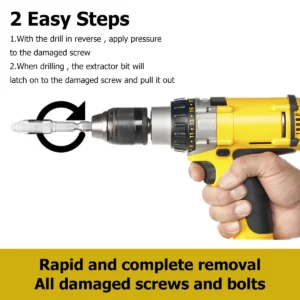 SenNan 5Pcs Damaged Screw Extractor Drill Bit High Speed Steel Double Easily Take Out Side Drill Out Broken Screw Remover Bolt - Image 5