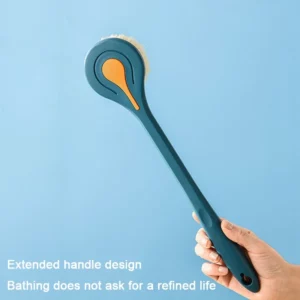 Long Handle Bath Brush Soft Hair Back Bath Brush Bathroom Body Bath Brush Mud Back Scrubber Shower Massage Exfoliation Brush - Image 4