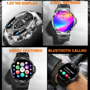 For Huawei Xiaomi GPS Track Smart Watch Men 1.85-Inch Ultra HD AMOLED Screen 710 Mah Battery Bluetooth Call SmartWatch 2024 New - Image 3