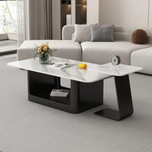 Simplicity Nordic Living Room Coffee Table Black Slate Marble Effect Trendy Coffee Tables Glam Unique Tisch Home Furniture - Image 6