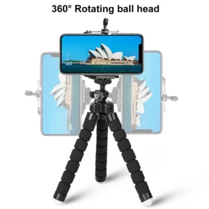 Selens Tripod Flexible Sponge Octopus Adjustable Mini Camera Tripod For Phone Holder Clip Stand For IPhone Xiaomi Huawei Ipad - Image 2