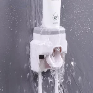 Automatic Toothpaste Dispenser Set Wall-Mounted Extruder Plastic No-Punch Lazy Man Toothbrush Holder Bathroom Accessories Gadget - Image 4