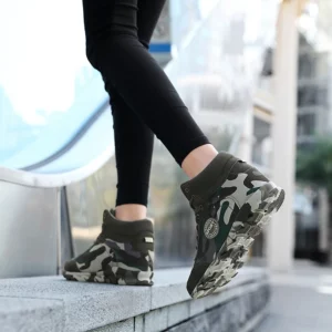 Fashion Camouflage Sneakers Women Hide Heel Canvas Casual Shoes Woman Platform High Top Sneakers Wedge Outdoor Sports Shoes - Image 3