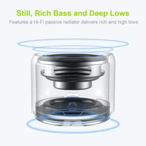 EWA A106 Pro Mini Bluetooth Speaker with Custom Bass Radiator, IPX7 Waterproof, Super Portable Speakers, Travel Case Packed - Image 2