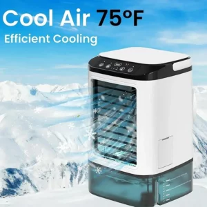 Xiaomi Mijia Portable Air Conditioner Fan Dual Spray Ultrasonic Atomization 3Speed Mute Air Cooler Night Light Electric Fan Home - Image 4