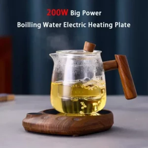 Electric Beverage Heating Plate 200W Smart Milk Tea Coffee Cup Mug Warmer for Desk 5 Temperatures with Timer Automatic Shut Off - Image 2