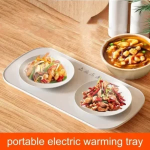 Electric Food Warming Tray Food Warming Tray Long Lasting Warming Plates Fast Heating Food Warmer Tray for Home Dinner Plate - Image 4