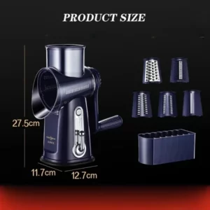 Vegetable Slicer Cutter Manual Drum Grater Multifunction Rotary Cheese Grater Kitchen Veggie Chopper Food Shredder Meat Grinder - Image 4