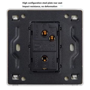 High-quality 1-4 Gang 2 Way Wall Light Toggle Switch Metal Button White Frosted Panel Creative Switch - Image 4