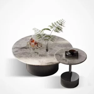 Homepage Marble Stone Coffee Table Italian Apartment Nordic Industrial Side Table Luxury Suite Stolik Kawowy Living Room - Image 5