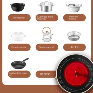 New Electric Ceramic Stove Home Mini Tea Cooker 2000W High Power Induction Cooktop Round Induction Cooker Kitchen Appliances 인덕션 - Image 6