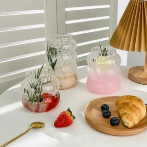 Creative Ins Glass Cup Heat-resistant Tumbler Transparent Tea Juice Milk Coffee Mug Home Water Glasses Cocktail Beer Glasses - Image 4