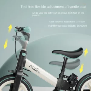 FJ Exquisite Durable And Lightweight Children's Bicycle Balance Bike 2-in-1 Multi Functional Foldable Baby Bicycle Sliding Bike - Image 3