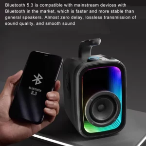 SH25Pro Wireless Bluetooth Speaker Outdoor High-volume Square Dance Subwoofer Abyss RGB Light Home Theater KTV Karaoke Audio - Image 5