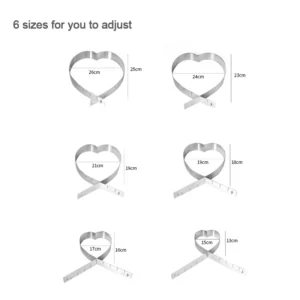 6-12 Inch Lover Heart Cake Mold Mousse Ring Adjustable 3D Collar Surround Film Stainless Steel Baking Tool Valentines Day Gift - Image 6