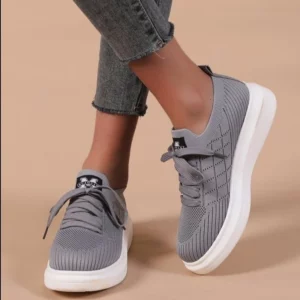 Women's Shoes 2022 New Spring and Autumn Sports Shoes Low Heel Platform Shoes Mesh Breathable Casual Shoes Light Walking Shoes - Image 3