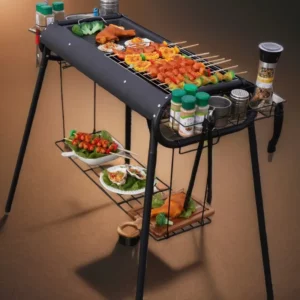 Home Outdoor Multifunctional Portable Barbecue Rack Charcoal Smokeless Barbecue Skewers Thickened Stainless Steel Barbecue Stove - Image 2