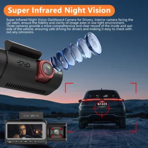 BEPOCAM 4K Dash Cam 3 Lens Dash Camera Built-In GPS Wifi 24H Parking Monitor Night Vision 5G Car DVR Dashcam APP Control ZD80 - Image 5