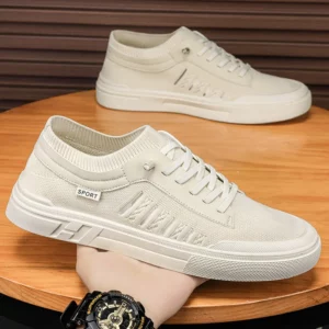 Summer Casual Sneakers for Men Breathable Loafers Lightweight Round Head Solid Colour Non-slip Flats Zapatillas Para Hombres - Image 3