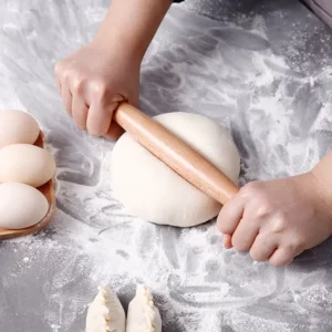 Pastry Tool Fondant Cake Dough Roller Pasta Dumpling Skin Maker Wood Rolling Pin Double Tip Non-Stick Cooking Tool Dough Roller - Image 2