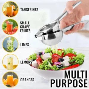 Kitchen Lemon Squeezer Stainless Steel Premium Quality Heavy Duty Solid Metal Squeezer Bowl Large Manual Citrus Press Juicer - Image 5
