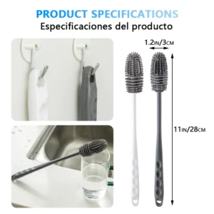 Bottles Brush Silicone Baby Bottles Clean Brush Long Cleaning Brush Cup Brush for Scrubbing Useful Cleaning Product for Home - Image 6