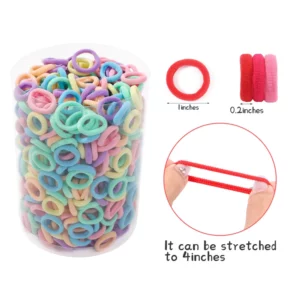20/50/100PCS Colorful Basic Nylon Ealstic Hair Ties for Girls Ponytail Hold Scrunchie Rubber Band Kids Basic Hair Accessories - Image 5