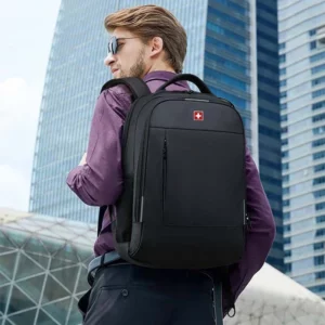 SWISS Men Laptop Backpack Waterproof Anti Theft USB Bag Large Capacity Fashion School Backpack Travel Backpack Back Pack Mochila - Image 5