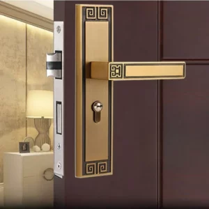 Chinese Wind Door Lock Bedroom Universal Type Indoor Room Old-fashioned Door Lock Silent Set Household Wooden Door 35-45mm - Image 5