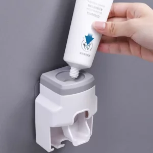 Automatic Toothpaste Dispenser Set Wall-Mounted Extruder Plastic No-Punch Lazy Man Toothbrush Holder Bathroom Accessories Gadget - Image 3