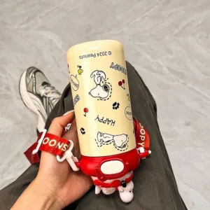 Snoopy Thermos Cup Anime Kawaii Good Looks Water Cup Convenient Large Capacity Sippy Cup Cartoon Insulation Student Gift - Image 5