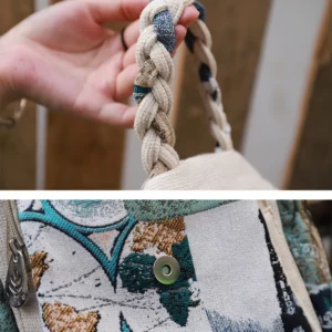 Cute cartoon girl backpack, lightweight and versatile canvas bag for women - Image 6